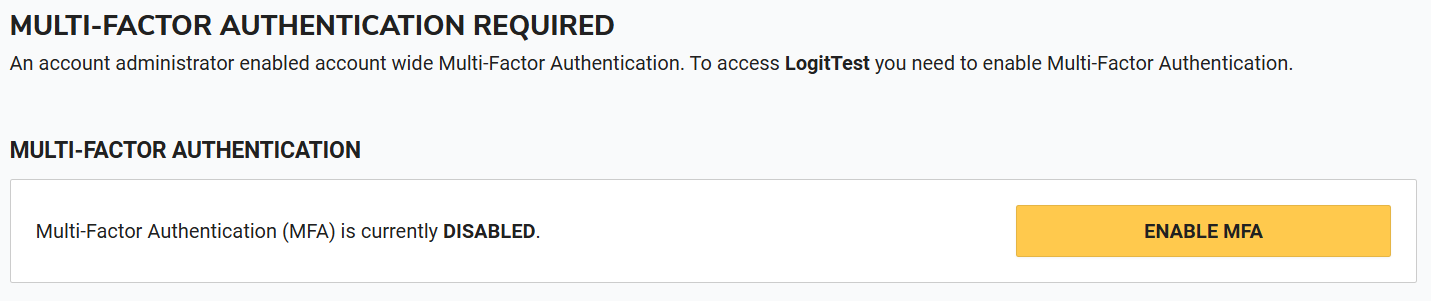 Two-Factor Authentication Required
