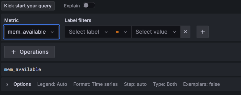 Grafana Select Metric